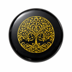 Obsidian Black Tree Of Life Goddess Engraved Charging Disc 55mm Obsidian Black Tree Of Life Goddess Engraved Charging Disc 55mm